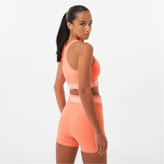 Everlast Seamless Logo Sports Bra Womens Оранжево Спортни сутиени