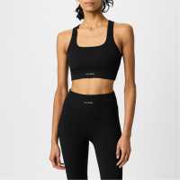 Usa Pro Pro Seamless Ribbed Bra Womens Черно Спортни сутиени