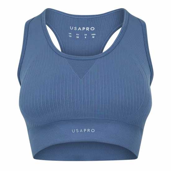 Спортни сутиени Usa Pro Спортен Безшевен Сутиен Кръстосани Презрамки Seamless Crop Sports Bra Буря Usa Pro Спортен Безшевен Сутиен Кръстосани Презрамки Seamless Crop Sports Bra Буря Спортни сутиени