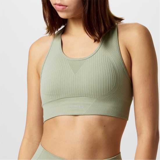 Usa Pro Спортен Безшевен Сутиен Кръстосани Презрамки Seamless Crop Sports Bra Чай Спортни сутиени