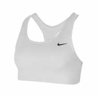 Nike Дамски Спортен Сутиен Swoosh Medium-Support Sports Bra Ladies White/Black Спортни сутиени