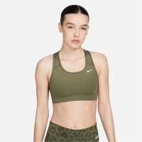 Nike Дамски Спортен Сутиен Swoosh Medium-Support Sports Bra Ladies Medium Olive Спортни сутиени