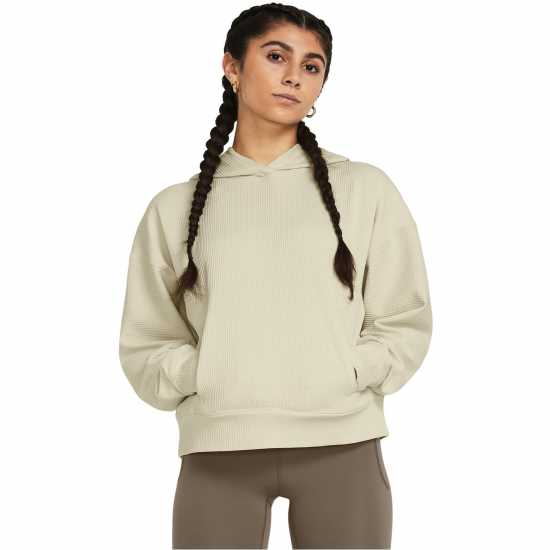 Under Armour Women's Journey Rib Over The Head Performance Hoodie Brown 