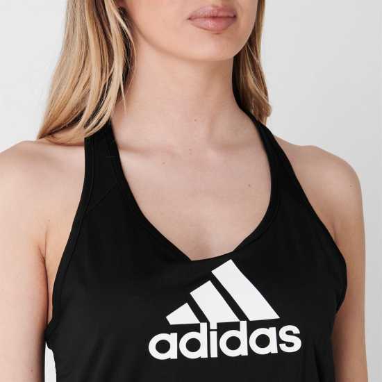 Adidas Logo Tank Top Black/White Дамски тениски и фланелки