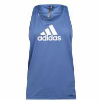 Sale Adidas Logo Tank Top Crew Blue Дамски тениски и фланелки