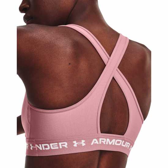 Under Armour Crossback Mid Sports Bra Pink Спортни сутиени
