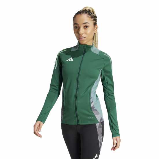 Adidas Women's Tiro24 Tracksuit Top Dark Green 