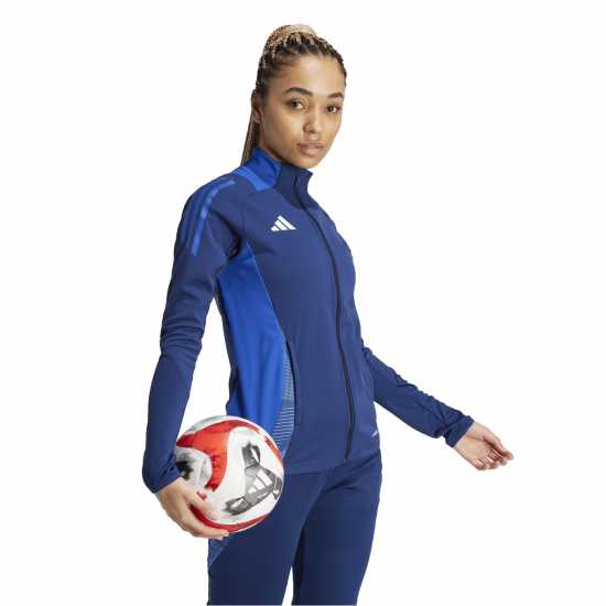 Adidas Women's Tiro24 Tracksuit Top Navy Blue 