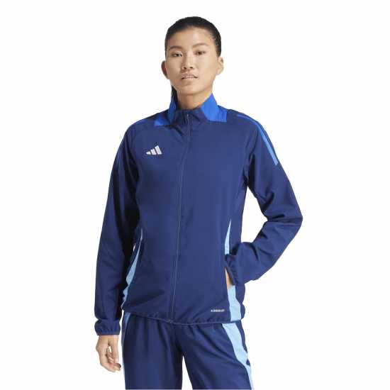 Adidas Tiro24 Cprejktw Tracksuit Top Womens Navy Blue 