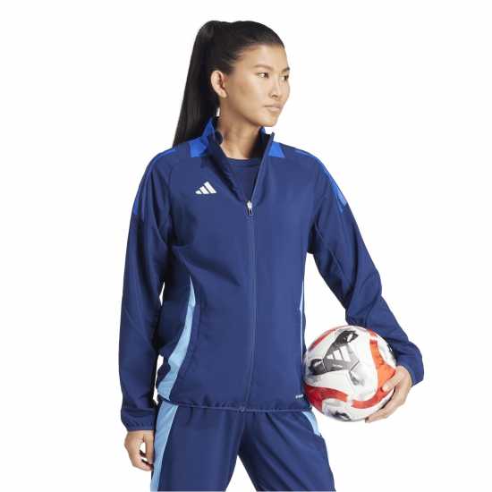 Adidas Tiro24 Cprejktw Tracksuit Top Womens Navy Blue 