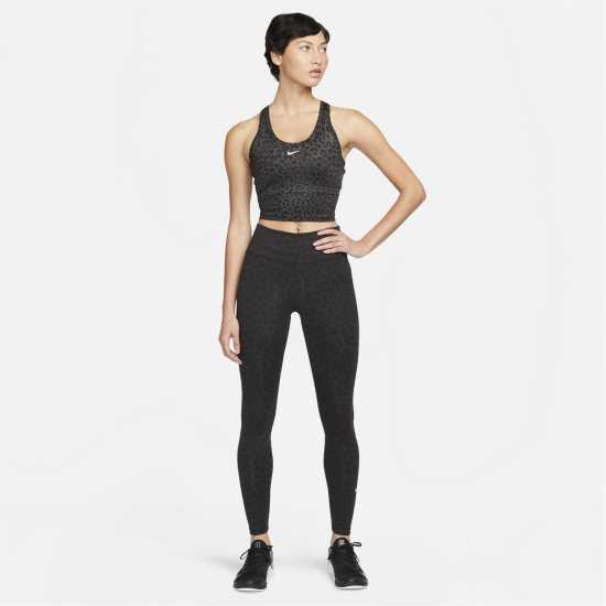 Nike Дамски Потник Dri-Fit One Slim Fit Printed Tank Top Ladies Black Атлетика