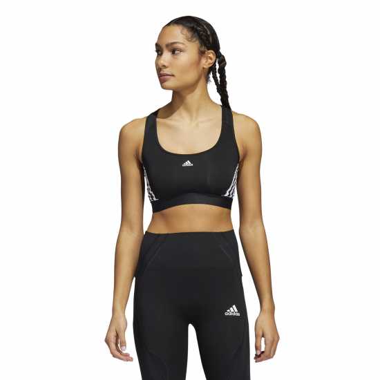 Adidas Power React Three Stripes Womens Medium Support Sports Bra  Спортни сутиени