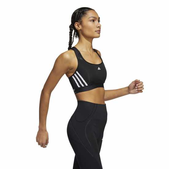 Adidas Power React Three Stripes Womens Medium Support Sports Bra  Спортни сутиени