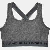 Under Armour Armour Medium Support Crossback Bra Womens Charcoal Light Heather Спортни сутиени
