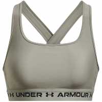 Under Armour Armour Medium Support Crossback Bra Womens Grove Green Спортни сутиени