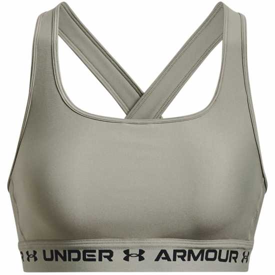 Under Armour Armour Medium Support Crossback Bra Womens Grove Green Спортни сутиени
