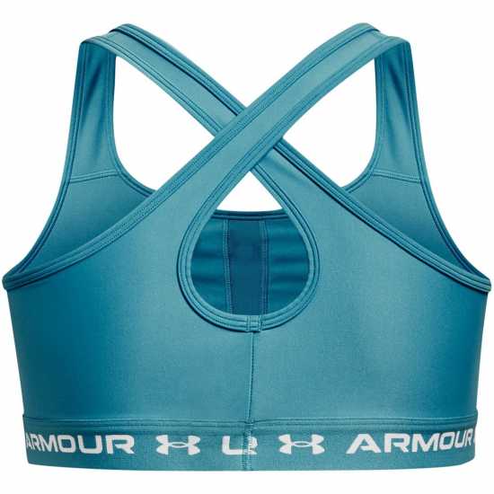 Under Armour Armour Medium Support Crossback Bra Womens Blue Спортни сутиени