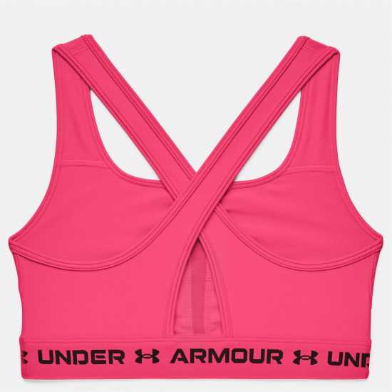 Under Armour Armour Medium Support Crossback Bra Womens Cerise - Спортни сутиени