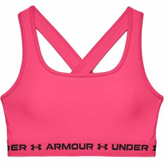 Under Armour Armour Medium Support Crossback Bra Womens Cerise/Black Спортни сутиени