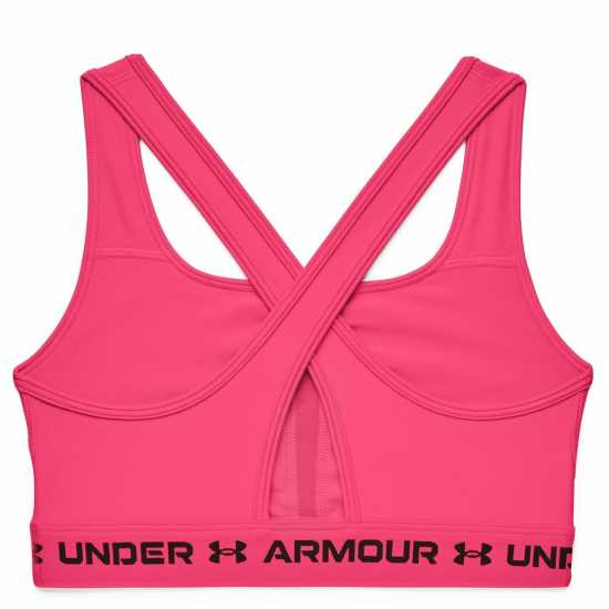 Under Armour Armour Medium Support Crossback Bra Womens Cerise/Black Спортни сутиени
