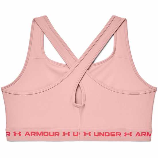 Under Armour Armour Medium Support Crossback Bra Womens Pink Heather Спортни сутиени