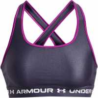 Under Armour Armour Medium Support Crossback Bra Womens TemperedSteel Спортни сутиени