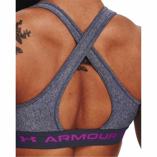 Under Armour Armour Medium Support Crossback Bra Womens Purple/Grey Спортни сутиени