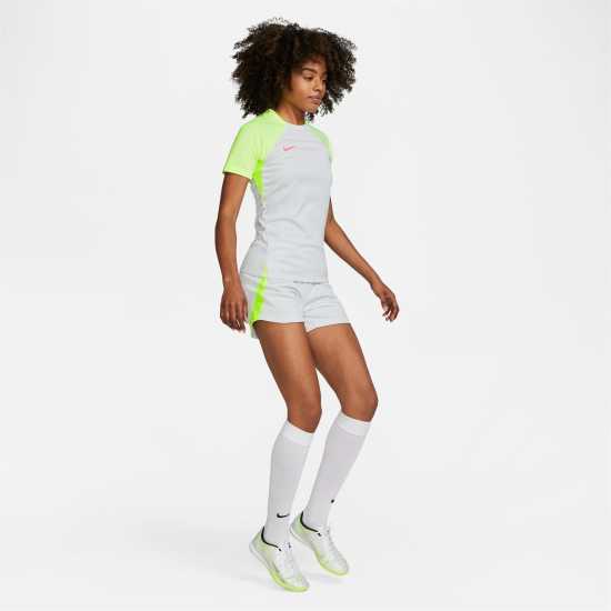 Nike Дамски Шорти Strike Shorts Womens Platinum/Volt Дамски къси панталони