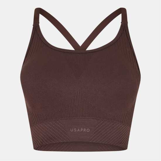 Usa Pro Up Seamless Adjustable Sports Bra Espresso Usa Pro Up Seamless Adjustable Sports Bra Espresso