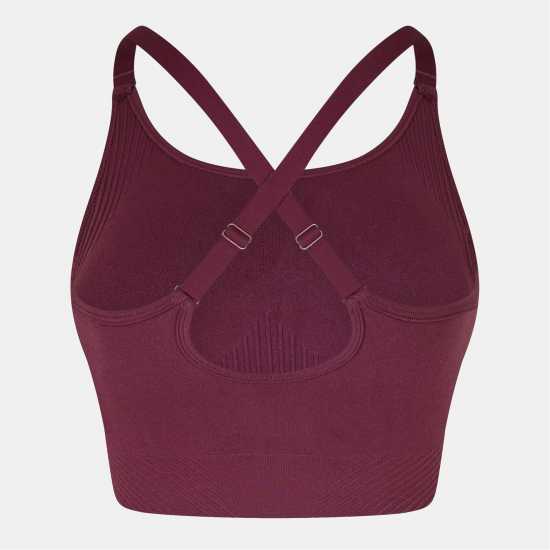 Usa Pro Up Seamless Adjustable Sports Bra Dark Cherry 