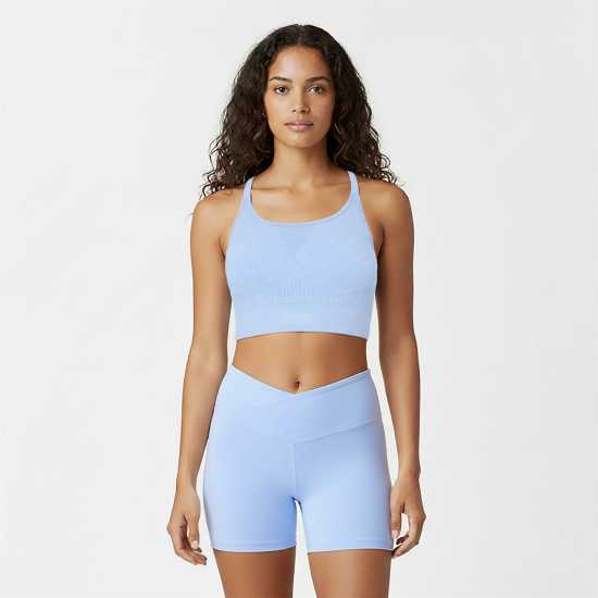 Usa Pro Up Seamless Adjustable Sports Bra Brunera Blue 