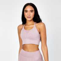 Usa Pro Seamless Adjustable Sports Bra Foxglove Pink2 Спортни сутиени