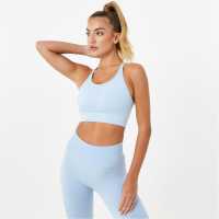 Usa Pro Seamless Adjustable Sports Bra Брунера Синьо Спортни сутиени