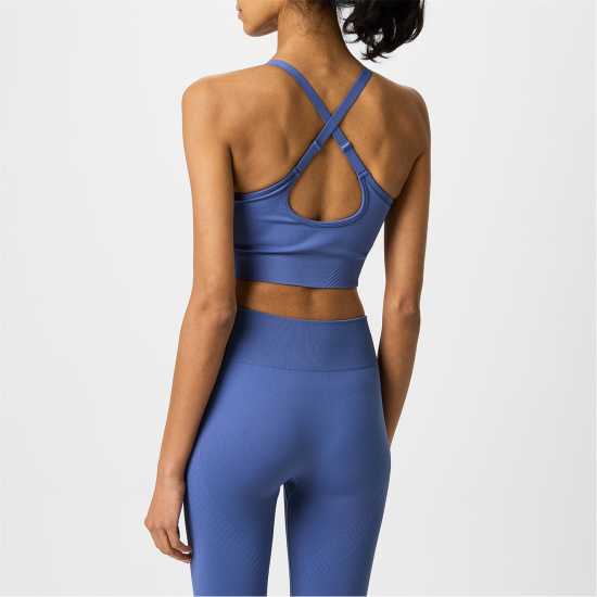 Usa Pro Seamless Adjustable Sports Bra Бижу Син Спортни сутиени