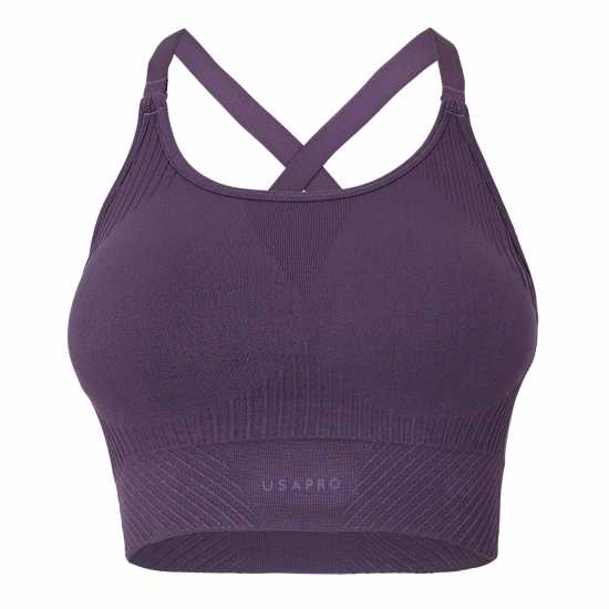 Usa Pro Up Seamless Adjustable Sports Bra Light Pink 