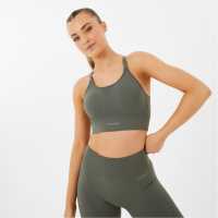 Usa Pro Seamless Adjustable Sports Bra Светло кахи Спортни сутиени