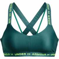 Under Armour Crossback Womens Sports Bra Coast Teal/Lime Спортни сутиени