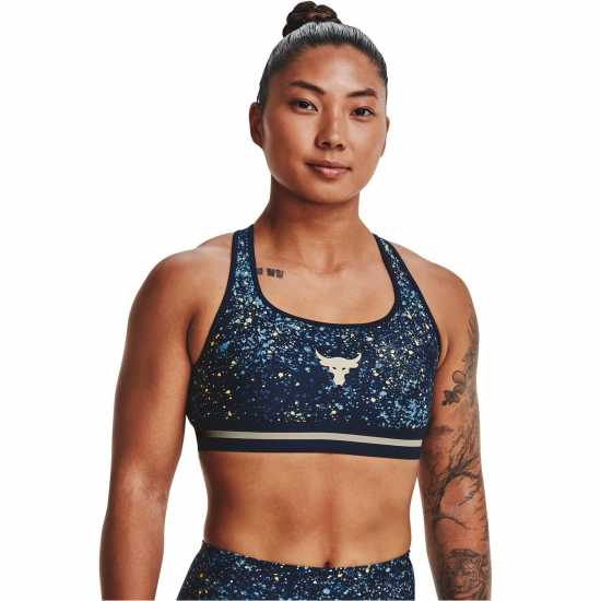 Under Armour Armour Project Rock Womens Sports Bra Academy Спортни сутиени