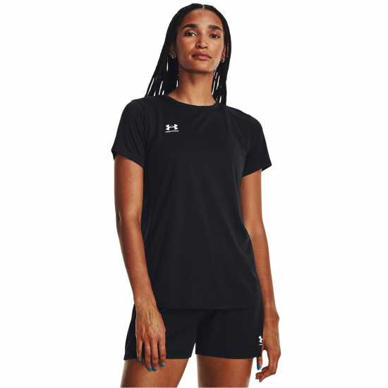 Under Armour Challenger Training T-Shirt Womens Черно/Бяло Under Armour Challenger Training T-Shirt Womens Черно/Бяло