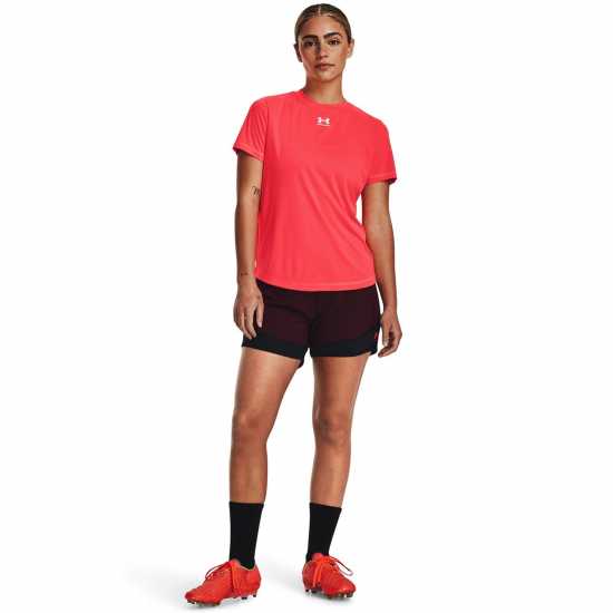 Under Armour Womens Challenger Ss Training Top Red Дамски тениски и фланелки