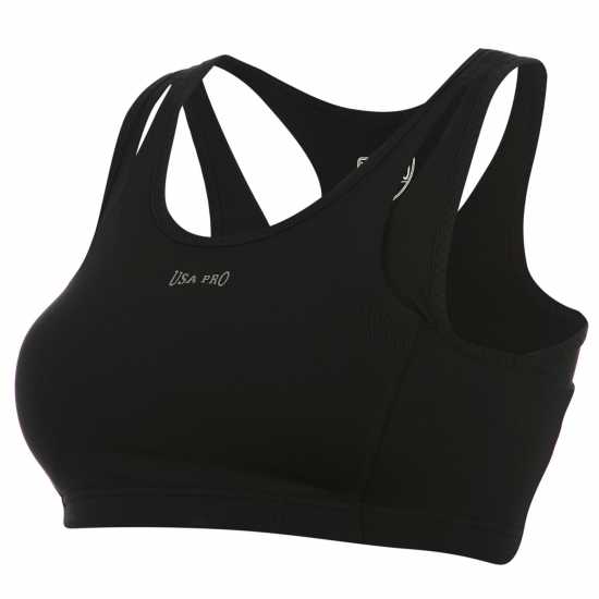 Usa Pro Core Racer Back Sports Bra Womens Черно Спортни сутиени