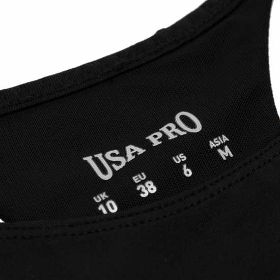 Usa Pro Core Racer Back Sports Bra Womens Черно Спортни сутиени