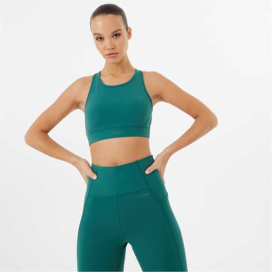 Usa Pro Core Racer Back Sports Bra Womens Горско зелено Спортни сутиени