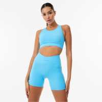 Usa Pro Core Racer Back Sports Bra Womens Аква Спортни сутиени