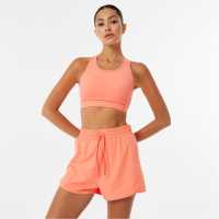 Usa Pro Core Racer Back Sports Bra Womens Корал Спортни сутиени