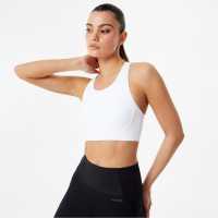 Usa Pro Core Racer Back Sports Bra Womens White Спортни сутиени
