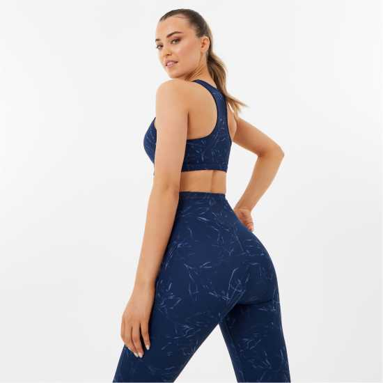 Usa Pro Core Racer Back Sports Bra Нави печат Спортни сутиени