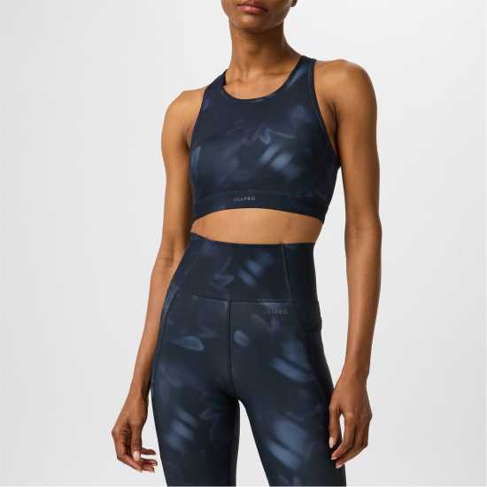 Usa Pro Core Racer Back Sports Bra Womens Размазан цветен Спортни сутиени