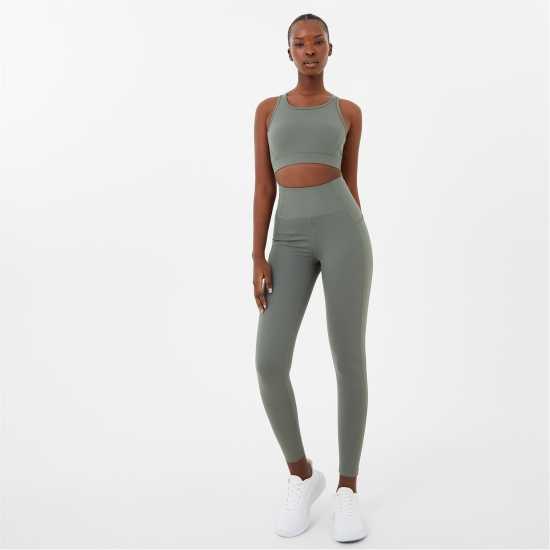 Usa Pro Core Racer Back Sports Bra Womens Светло кахи Спортни сутиени
