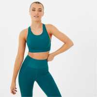Usa Pro Core Racer Back Sports Bra Womens Синьо-зелено Спортни сутиени
